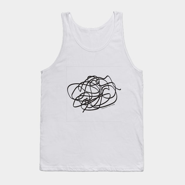 Thought Pattern Thinking Scribble - Black Tank Top by Pixels Pantry